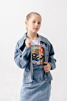 Kız Çocuk Kuşgözlü Kot Ceket 1549
