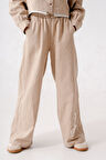 Kız Çocuk Lastikli Keten Pantolon 2571