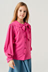 Kız Çocuk Yaka Bağcıklı Gömlek 3146