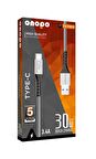 Onopo 3.4A Type-C Örgülü Hızlı Şarj ve Data Kablosu 30W Metal Uçlu ( 5 Yıl Garanti Güvencesiyle )- F7