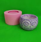 Büyük Baykuş Saksı Silikon Kalıp