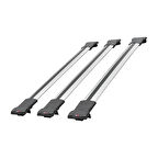 Skoda Octavia 2 (1Z) 2004-2013 Arası ile Uyumlu FLY Model Ara Atkı Tavan Barı Gri 3 Adet