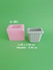 Küçük Hasır Saksı Silikon Kalıp