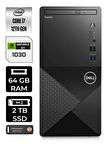 DELL VOSTRO i7 12700 64GB RAM 2TB SSD GT1030/4GB FDOS N7598VDT3910 MASAÜSTÜ PC & PER4 BELLEK