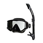 PROBLUE SET MS VISION PLUS3 Maske, DRY Snorkel, Siyah