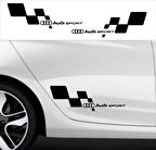 Au di sport bayraklı sticker seti 2 adet