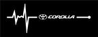 Corolla Nabız Kalp atışı sticker 2 adet kelebek cam
