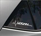 D acia Logan Nabız Kalp atışı sticker 2 adet kelebek cam