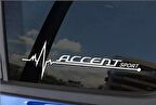 accent Nabız Kalp atışı sticker 2 adet kelebek cam