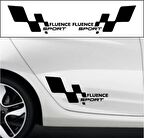 Fluence sport bayraklı sticker seti 2 adet