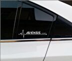 Avensis Nabız Kalp atışı sticker 2 adet kelebek caM
