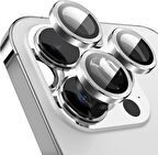 İPhone 16 Uyumlu Kamera Lens Koruyucu Silver Renk Lens Koruma
