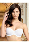 Kadın Destekli Push-up Straplez Şeffaf Sırt Askılı Sütyen 75-95b