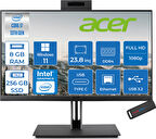 Acer Veriton 4000 VZ4714GT Intel Core I7 13700 8gb Ram 256GB SSD Windows 11 Home UHD Graphics 23.8" Yükseklik Ayarı, Pivot, Vesa Desteği Fullhd All In One Bilgisayar DQR03EM00GH01 + Zetta Flash Bellek