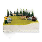 Avcı Pasta Üstü Süsü Oyuncak Seti 4 Parça