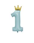 Prens 1 Rakam Mavi Folyo Balon 115 cm