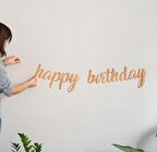 Happy Birthday Kaligrafi Banner Kraft 110x20 cm