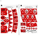 Milli Bayramlar Sticker Set 35x50 cm 2 li