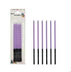 Kalem Model Makaron Lila Mum 15 cm 6 lı