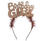 Bırthday Gırl Rose Gold Yazılı Metal Taç