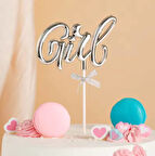 Pasta Üstü Çubuklu Girl Krom Gümüş 17 cm