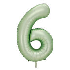 6 Rakam Yeşil Folyo Balon 40 inç 100 cm