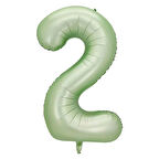 2 Rakam Yeşil Folyo Balon 40 inç 100 cm