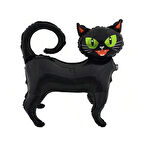 Ayaklı Siyah Kedi Folyo Balon 65x62 cm