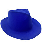 Mavi Lazer Plastik  Kadife Fotr Model Şapka 30x25 cm