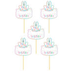 Yaşında Pasta Temalı Konuşma Balonu Varaklı 5 li