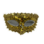 Plastik Pullu Lüks Gold Maske