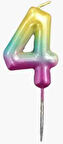 4 Yaş Rengarenk Rakam Mum