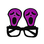 Halloween Cadılar Bayramı Plastik Keçe Mor Çığlık Gözlük