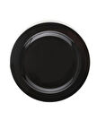 Plastik Porselen Görünümlü Siyah Tabak 19 cm 10 lu