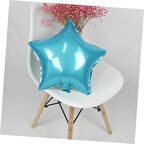 10 İnç Mini Yıldız Folyo Balon Açık Mavi 5 Adet