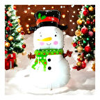 Yılbaşı Kardan Adam Temalı Folyo Balon 80x43 cm