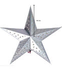 Yıldız 3D Helogramlı Karton 45 Cm Gümüş