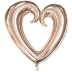 Kalp Folyo Balon Rose Gold 96x109 cm
