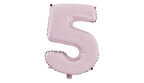 5 Rakam Mat Pembe Folyo Balon 26 inç 66 cm
