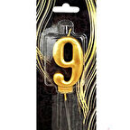 9 Yaş Gold Rakam Mum