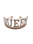 Metal Taşlı Lüks Queen Taç Rose Gold
