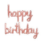 Happy Bırthday İmza Folyo Balon Rose Gold