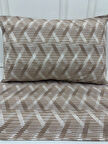 NİVEMESHOME KAHVE ÇİZGİLİ DESEN 2 Lİ YASTIK KILIFI KAPAKLI 50X70