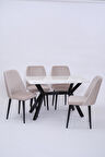 Kütük Milano MDF Lak Mutfak Masa Sandalye Takımı 70x120