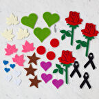 Loren 10 Paket Karışık Yaprak Figürlü Keçe Set