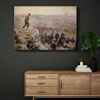 Kurtuluş Savaşı Komutanı Atatürk - Cephede Strateji Kanvas Tablo