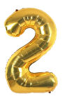 Folyo 2 Rakamı Balon 100 Cm Gold Altın Büyük Boy 40inc İki Rakam Folyo Balon
