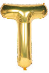 Folyo T Harfi Balon 36 Cm Gold Altın Küçük Boy 16inc Folyo Balon