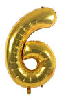 Folyo 6 Rakamı Balon 100 Cm Gold Altın Büyük Boy 40inc Altı Rakam Folyo Balon