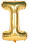 Folyo I Harfi Balon 36 Cm Gold Altın Küçük Boy 16inc Folyo Balon